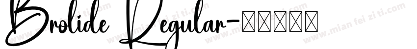 Brolide Regular字体转换